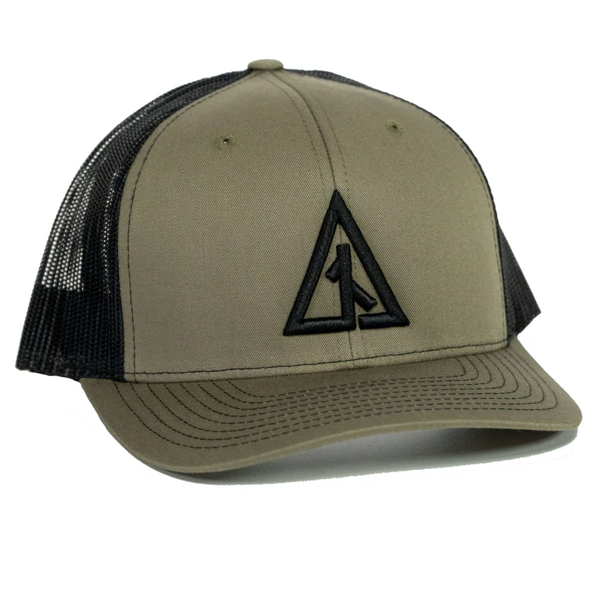 Loden/Black Logo Bent Brim Hat - Canvas Cutter