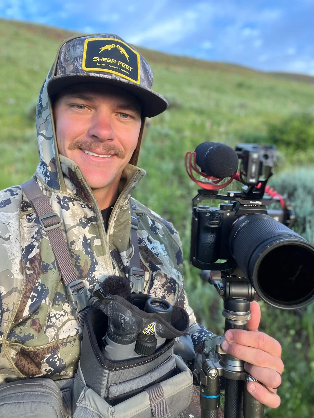 Jared Thomas outdoors as a Canvas Cutter ambassador in a rugged western setting