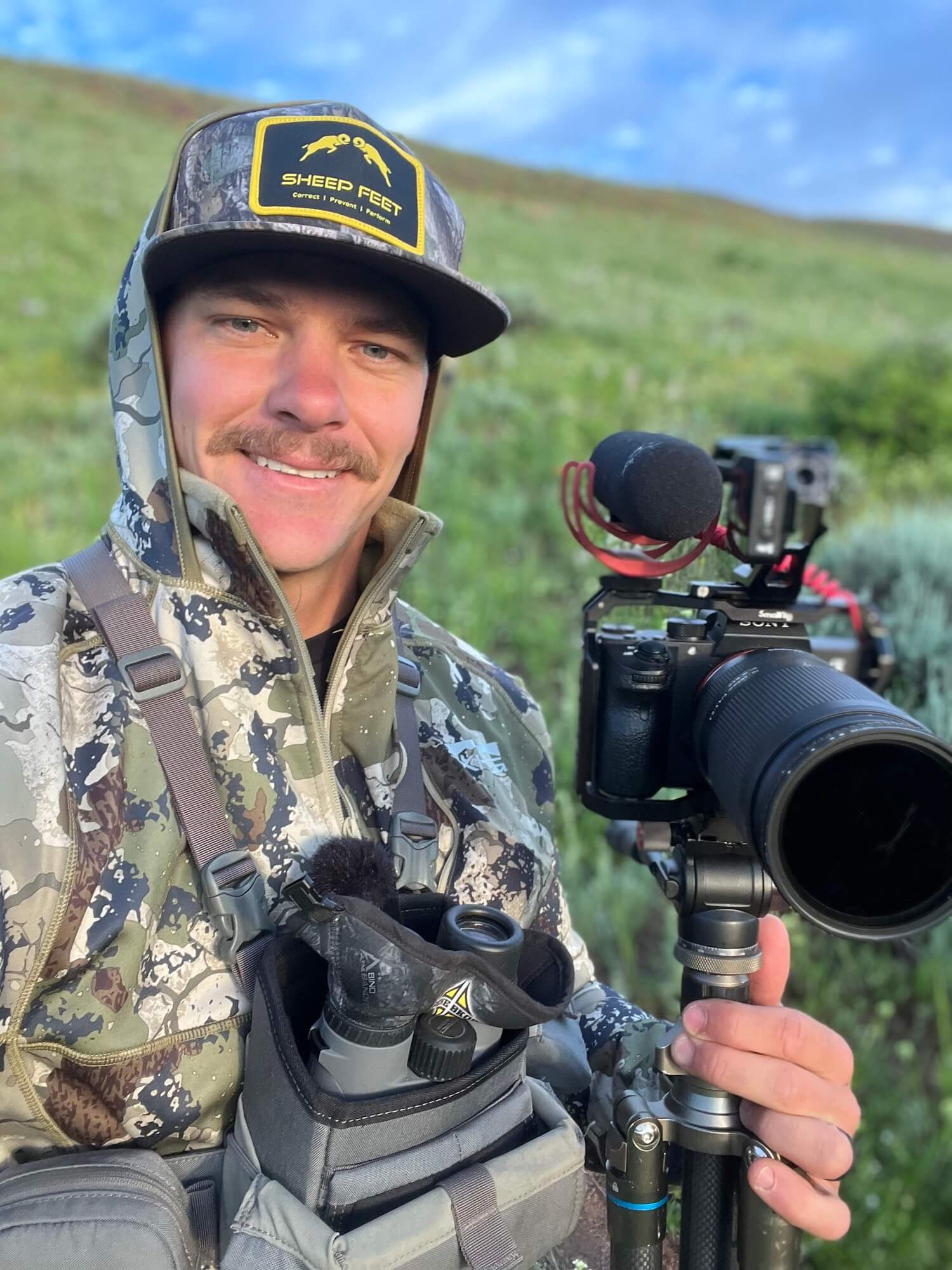 Jared Thomas outdoors as a Canvas Cutter ambassador in a rugged western setting
