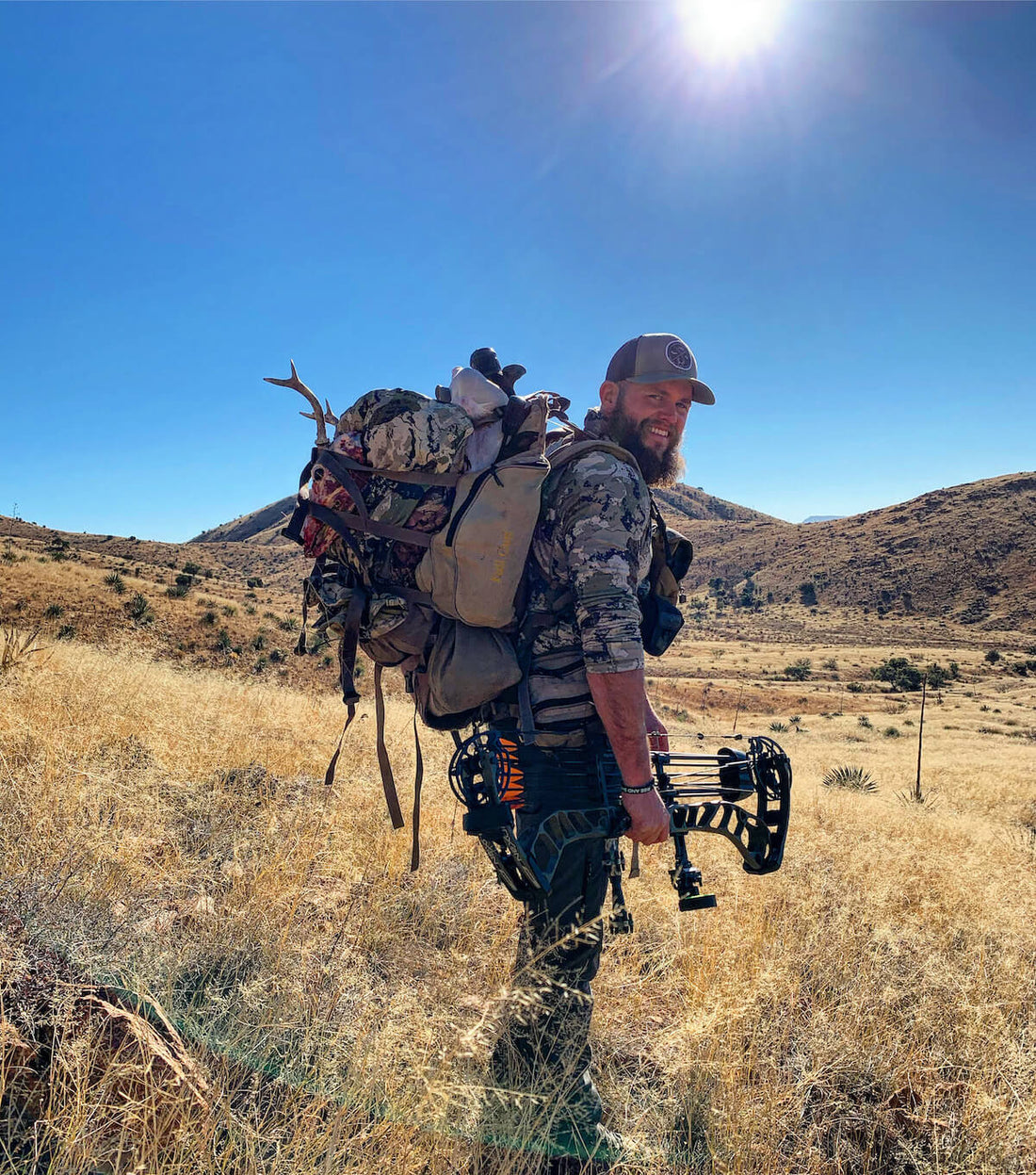 Weston McArthur outdoors as a Canvas Cutter ambassador in rugged terrain