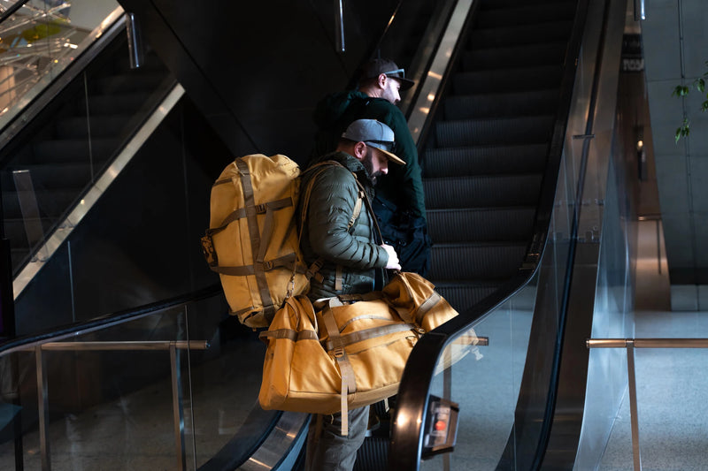 Canvas Cutter canvas duffel bags packed for travel, built for road trips, camping gear storage, and outdoor adventures