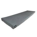camping foam sleeping pad unrolled with flannelette cover for comfortable floor or tent sleeping