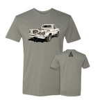 GOOD 'OL DAYS TEE Truck with Buck and canvas cutter gear in truck bed art on front