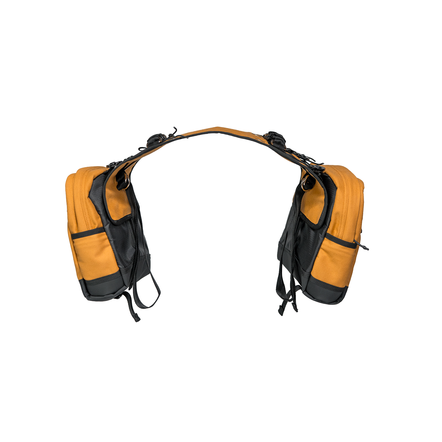 Stockman canvas saddle bag 360 GIF isolated on white background