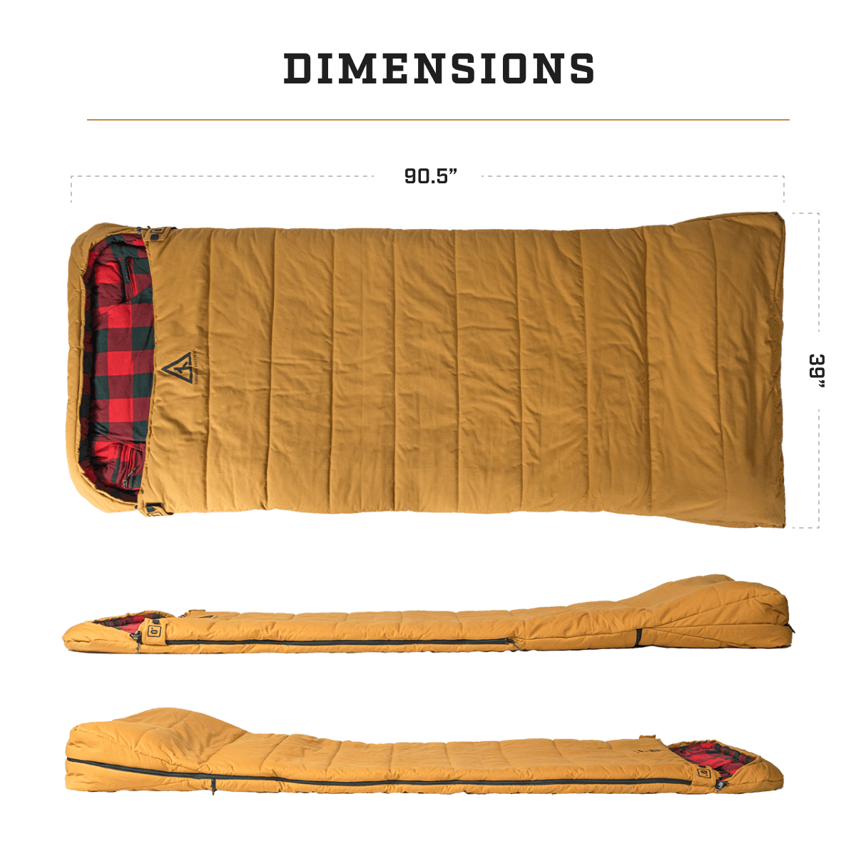 Side view of the Bunker Bag showing thickness and insulation profile