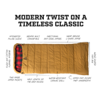 Canvas Cutter Bunker Bag fully extended showing shape and quilted construction