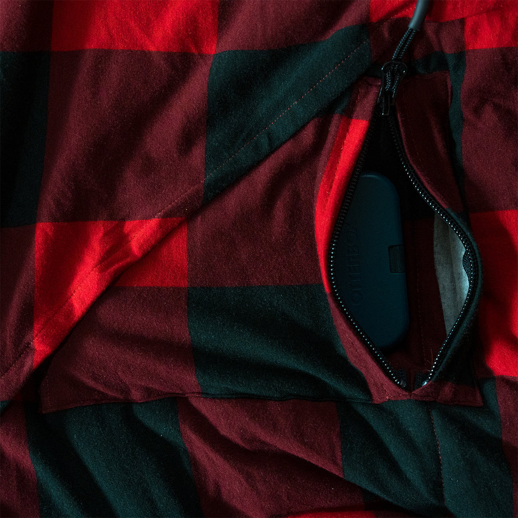 Interior pocket inside the Bunker Bag with cord escape for storing small items