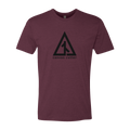 Front view of the Canvas Cutter Icon Maroon Tee showing a soft and comfortable unisex t shirt