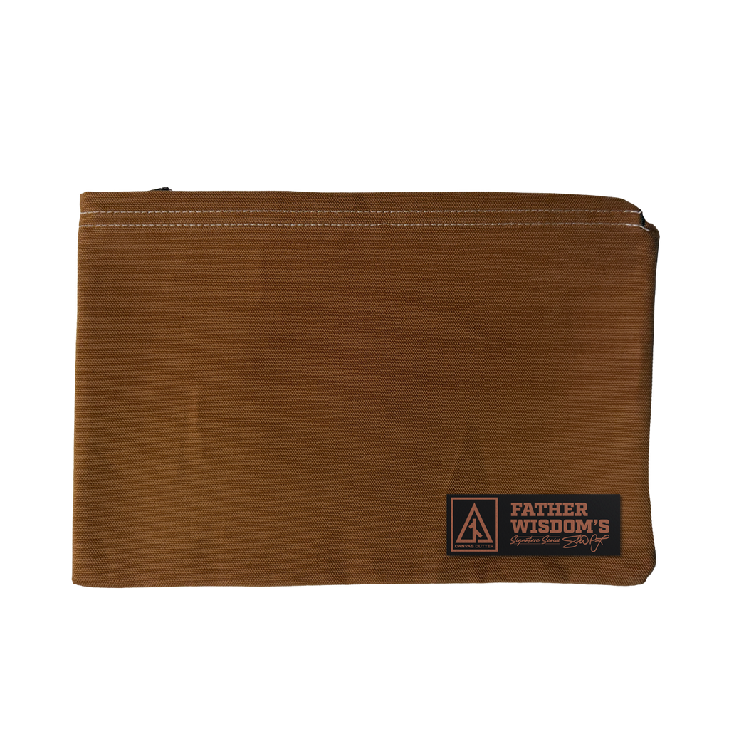 Hand sewn canvas utility bag from the Father Wisdom Signature Series designed for durability and purpose