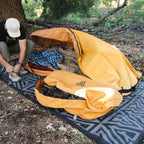 The Locker integrated into a Canvas Cutter bedroll during camp setup