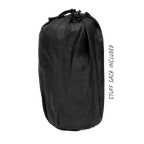 R.E.M. camping pillow packed into its storage bag for easy travel and compact storage