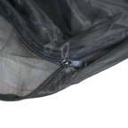 Close up of zipper on the Replacement Dirtbag mesh liner showing secure closure design