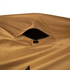 Vent flap on the Summit Sleep System open showing airflow and ventilation design