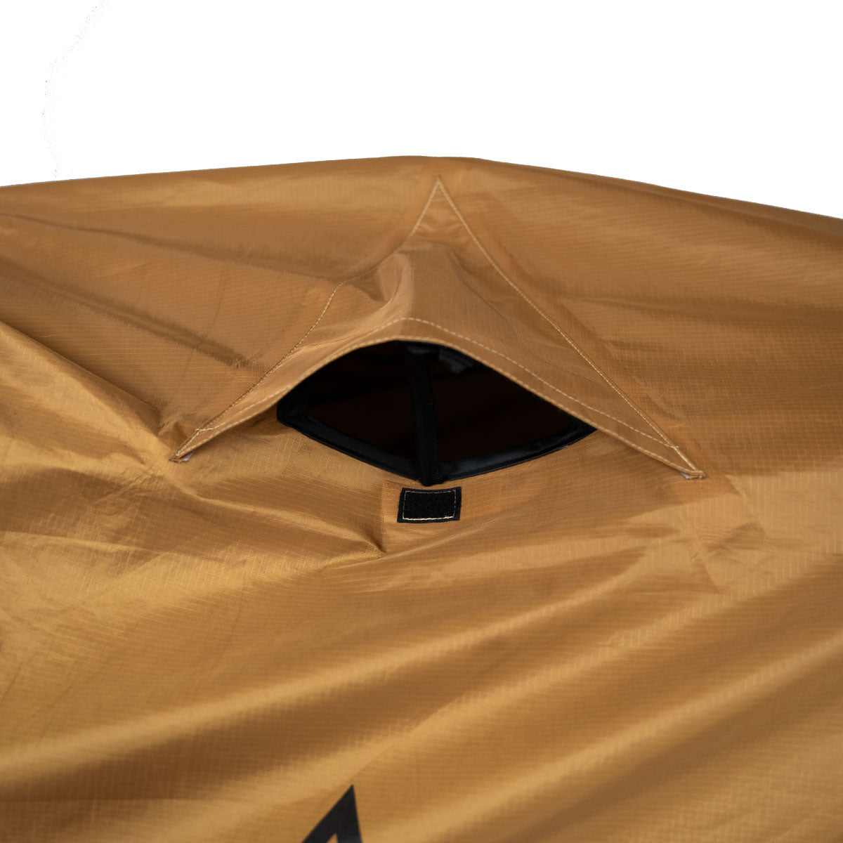 Vent flap on the Summit Sleep System open showing airflow and ventilation design