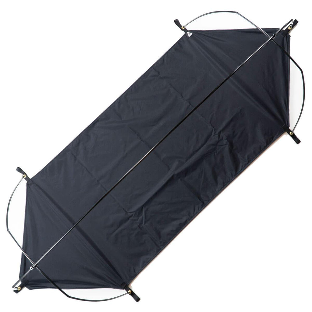 Top-down view of Dominator pole system creating raised canopy