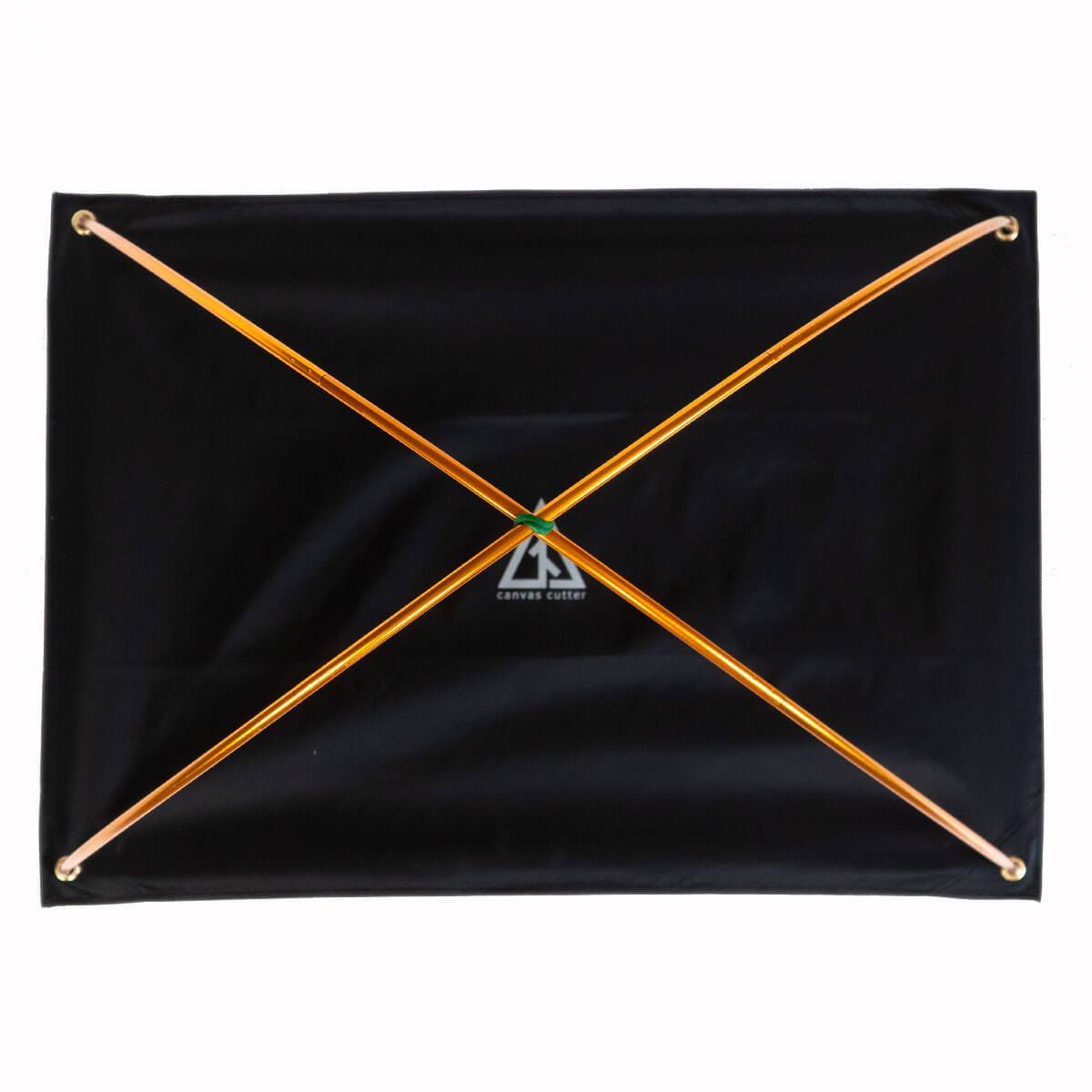 standard pole system installed flat showing canvas support layout